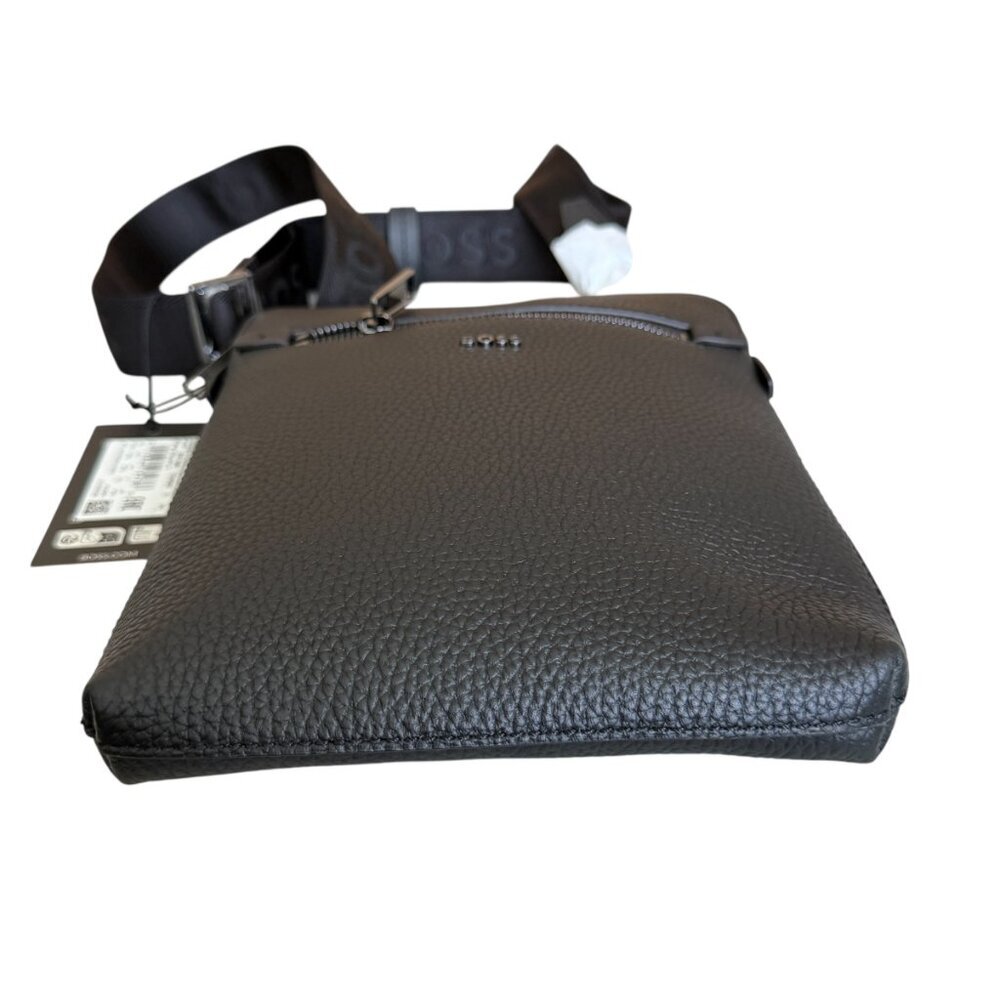 HUGO BOSS Morval All Leather Zip Env_O Bag 50517985 Black‎ - Picture 16 of 16